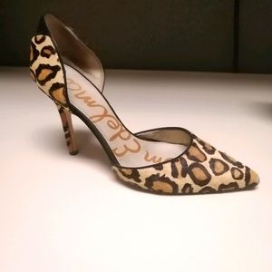 Sam Edelman Calf hair leopard print pumps